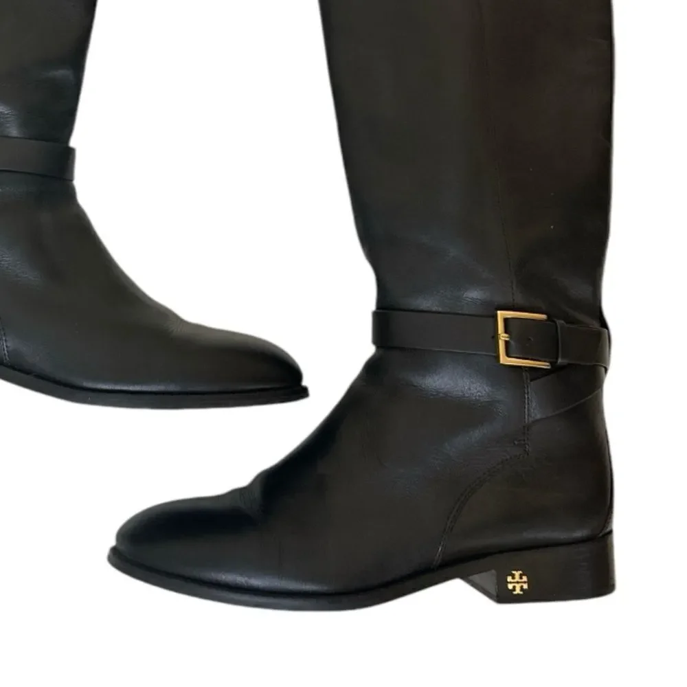 TORY BURCH Thora Black Patent Leather Boots